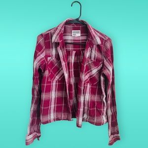 Vans red lightweight flannel button down shirt size m